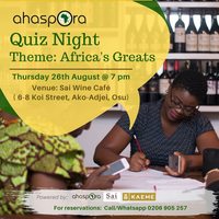 ahaspora - Quiz Night - Africa's Greats