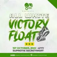 All White Victory Float