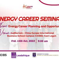 Energy Career Seminar: Energy Career Planning and Opportunities.