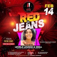 Red on Jeans