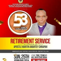 RETIREMENT SERVICE OF APOSTLE MARTIN A. CHRAPAH